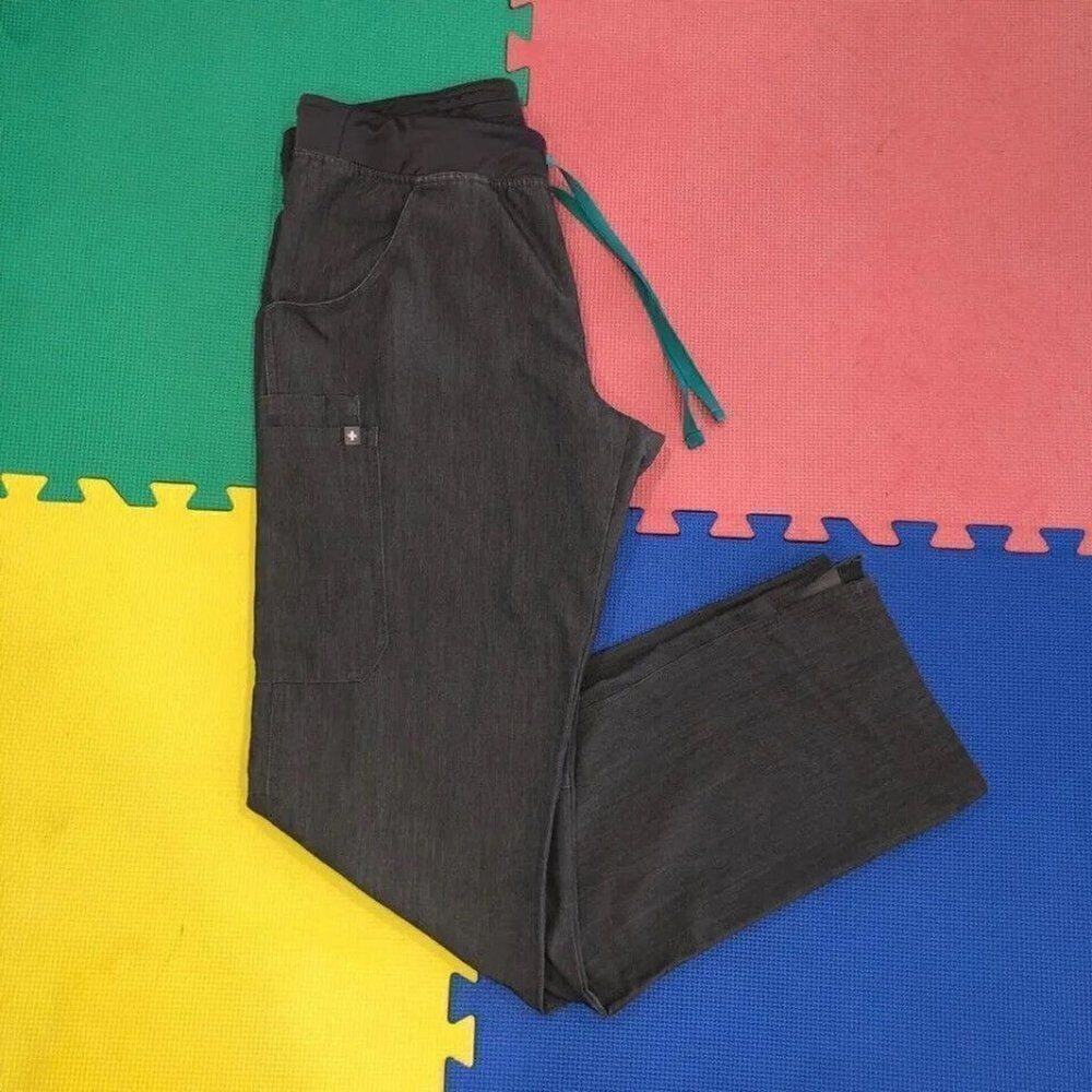 Figs Kade Pants Women's Medium Tall M/T Gray Cargo Scrub Medical Nurse T21004T